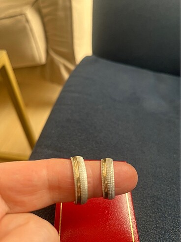 Sterling silver Gümüş yüzük seti, alyans