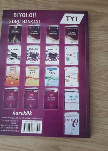  TYT Biyoloji Soru Bankası - Karekok Yayınları