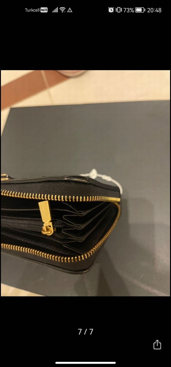 ORJİNAL Guess Siyah Deri Fermuarlı Kadın Cüzdanı - Görsel 3