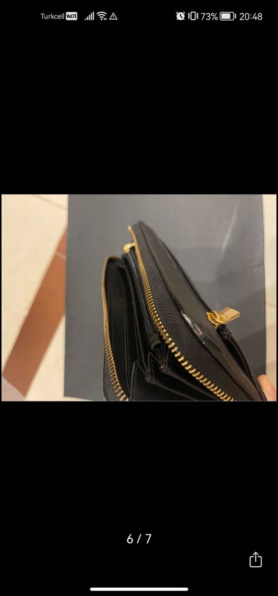 ORJİNAL Guess Siyah Deri Fermuarlı Kadın Cüzdanı - Görsel 2