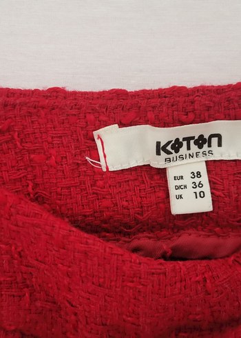 Kırmızı Pilili Mini Tüvit Etek - Görsel 5