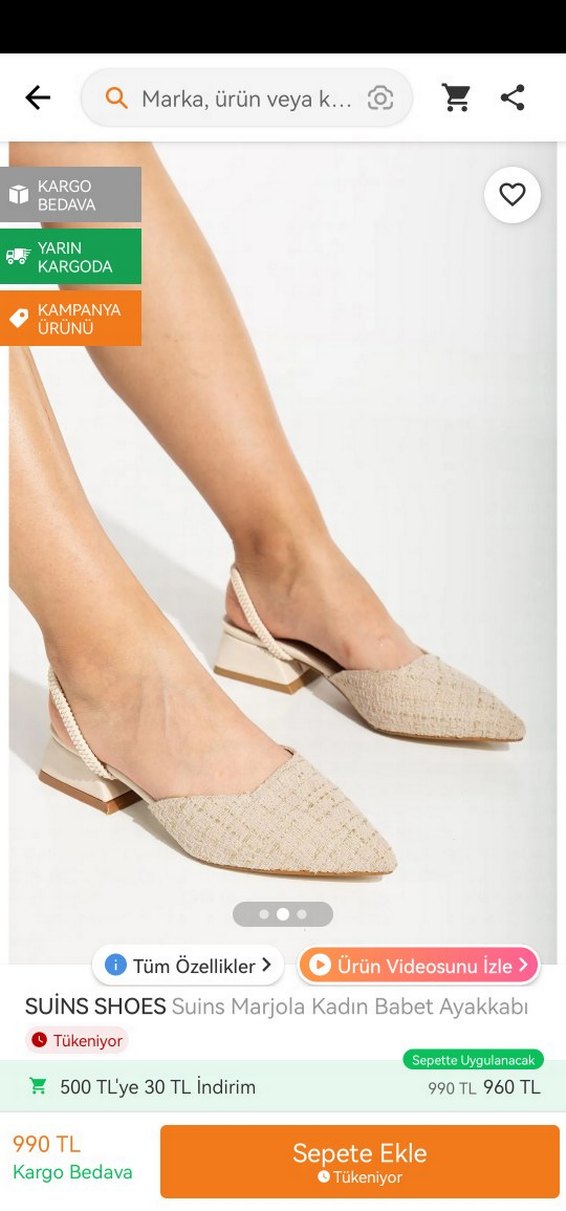 Bej Kadın Klasik Blok Topuklu Sandalet - Görsel 2