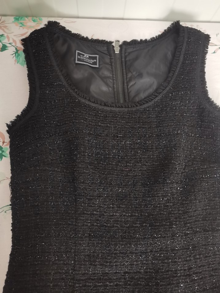 Siyah Tüvit Mini Elbise Beymen/ Clockhouse - Görsel 2