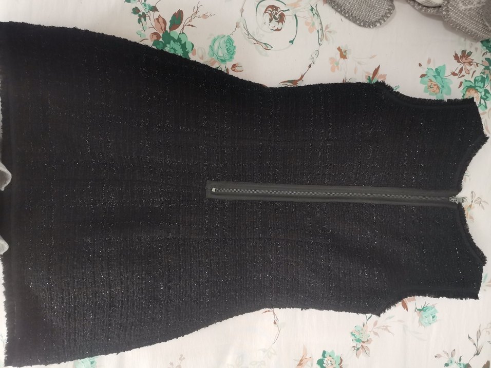 Siyah Tüvit Mini Elbise Beymen/ Clockhouse - Görsel 5