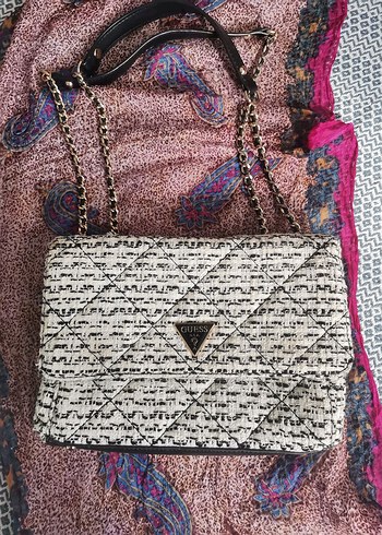 ORJİNAL Guess Örgü Desenli Bohem Tüvit Kadın Çanta - Görsel 2