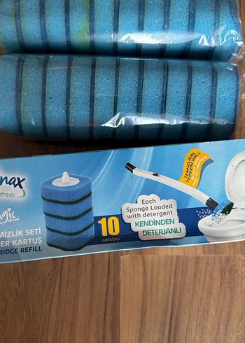 Beden mavi Renk 60 Adet Wellnax Tuvalet Yedek Sünger Kartuş