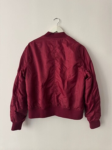 l Beden Bershka Bordo Bomber Ceket