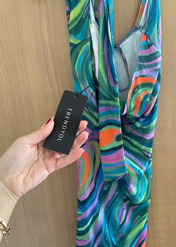 Trendyol & Milla Desenli mini elbise