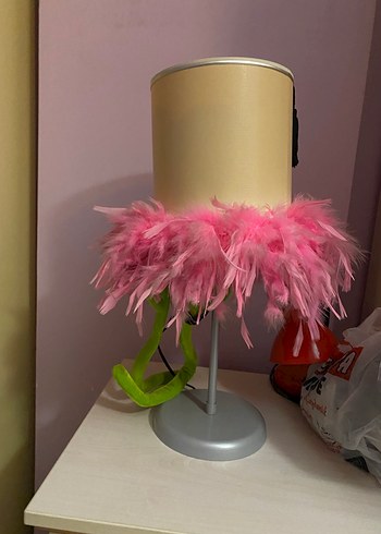Pembe Tüylü Sarkıt Lamba - Görsel 5
