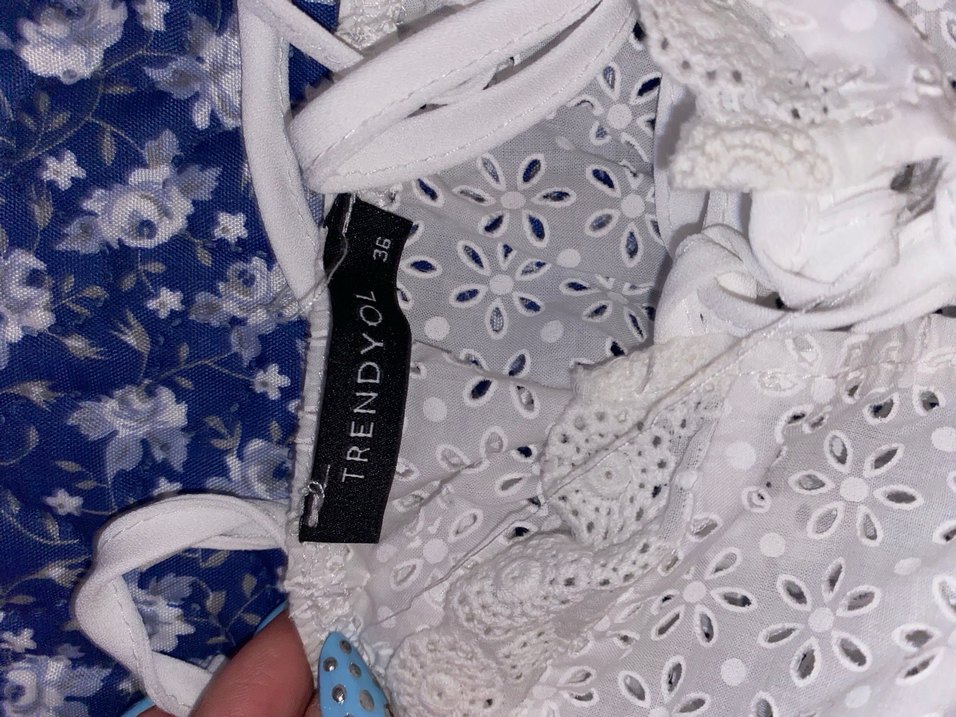 Nakışlı Beyaz büstiyer - Görsel 4