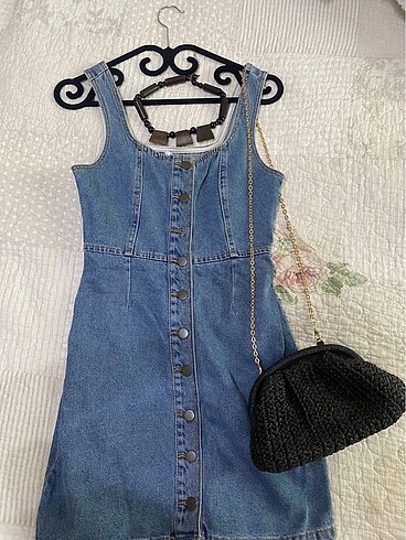 Vintage kot mini elbise