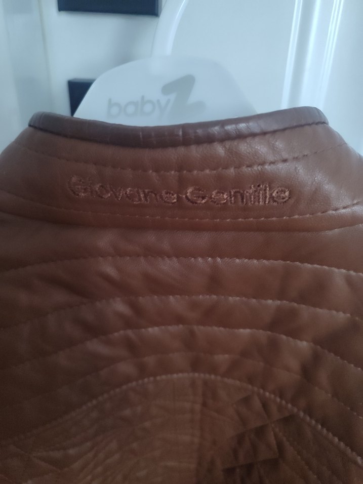 Kahverengi Deri Kısa Ceket - Görsel 4