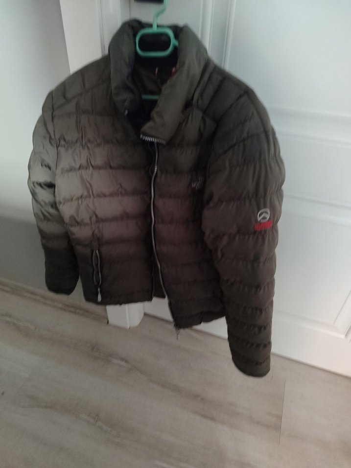 Erkek haki Fermuarlı Yüksek Yakalı Mont - Görsel 3