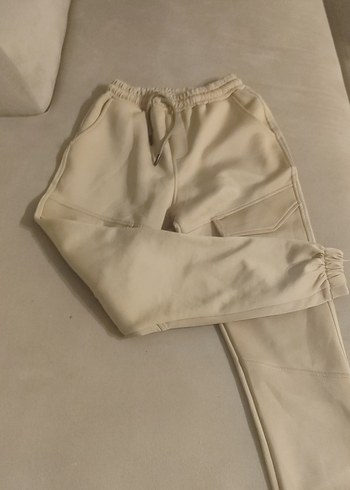 Bej Baskılı Kadın Kumaş Pantolon - Görsel 5