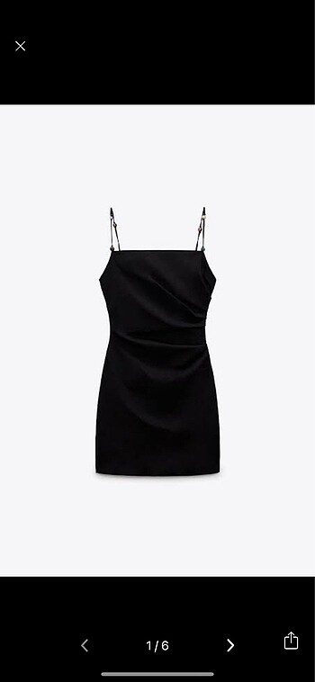 Zara drape detaylı mini elbise