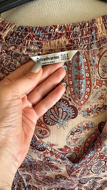 Bershka Stradivarius Desenli mini elbise