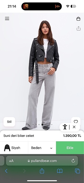 Pull and Bear deri ceket