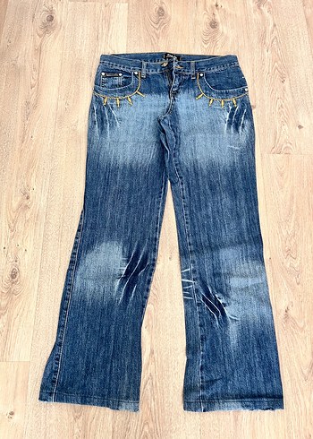 Dolce & Gabbana Y2k Esintili Mavi Yikamali Denim Jean
