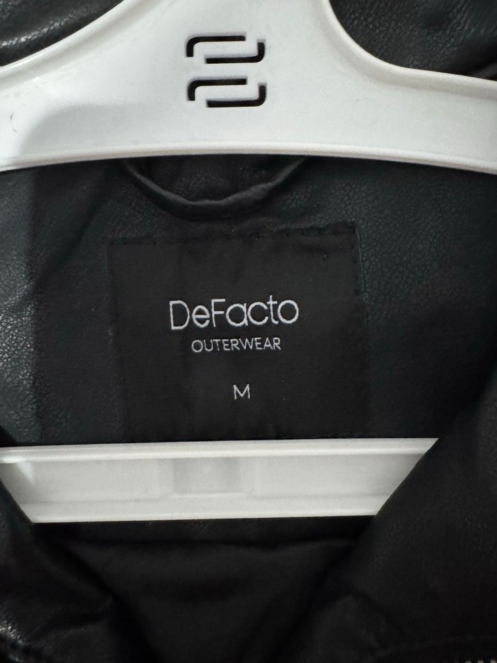 Defacto Siyah Biker Deri Ceket Kadın - Görsel 3