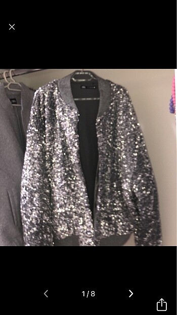 Zara Zara payetli bomber