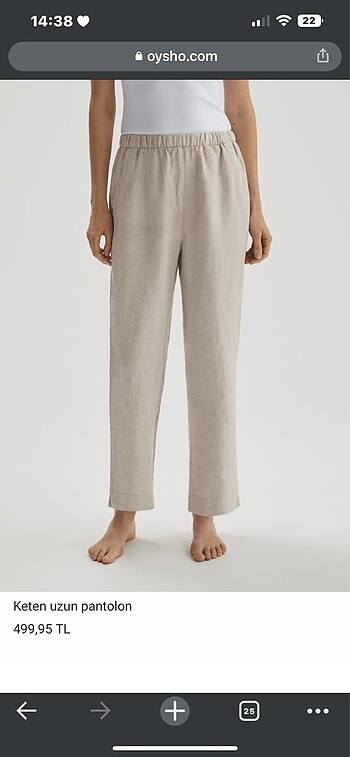 Oysho keten pantolon