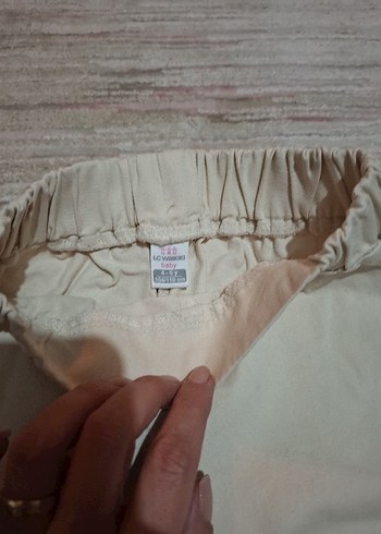 Dantel Detaylı çocuk keten Pantolon - Görsel 4