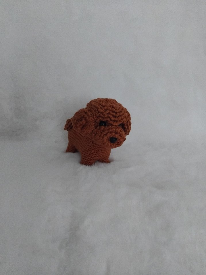 poodle El Örgüsü Peluş Köpek Oyuncak - Görsel 4