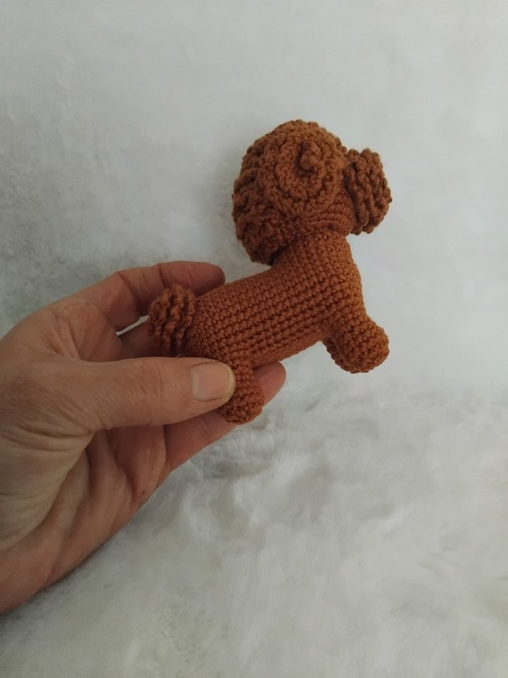 poodle El Örgüsü Peluş Köpek Oyuncak - Görsel 2