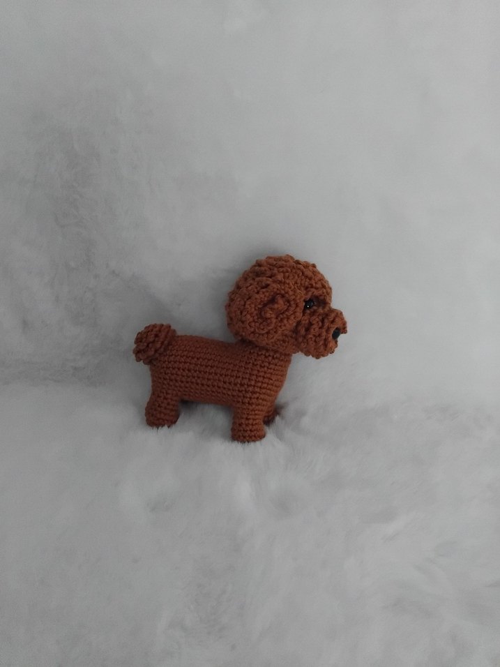 poodle El Örgüsü Peluş Köpek Oyuncak - Görsel 3