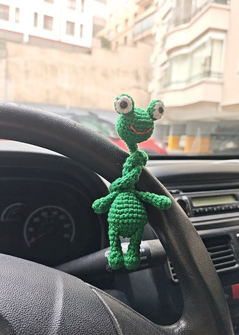 kurbağa araba süsü - Görsel 6