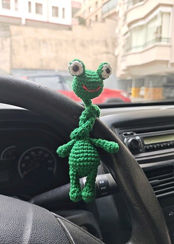 kurbağa araba süsü - Görsel 5