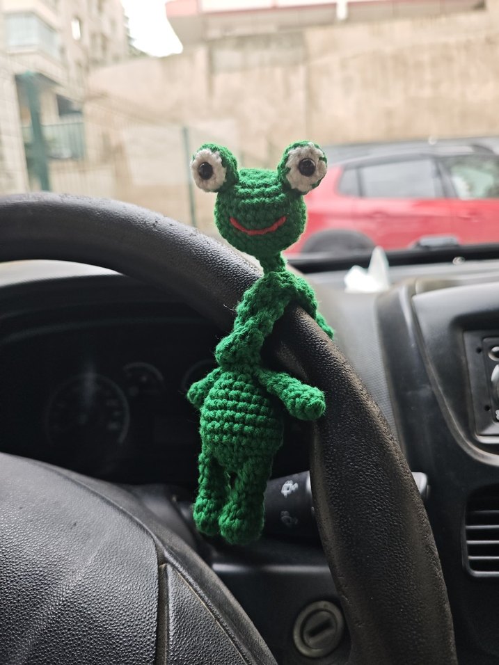 kurbağa araba süsü - Görsel 4