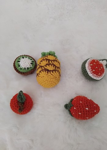 Bohem Tarzı Örgü Meyve Seti - Görsel 4