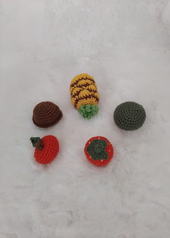 Bohem Tarzı Örgü Meyve Seti - Görsel 2