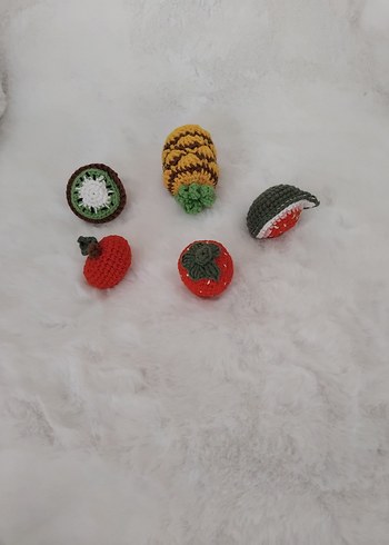 Bohem Tarzı Örgü Meyve Seti - Görsel 3