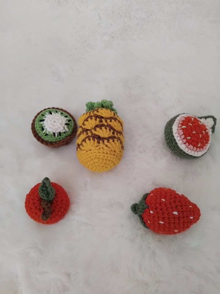 Bohem Tarzı Örgü Meyve Seti - Görsel 4