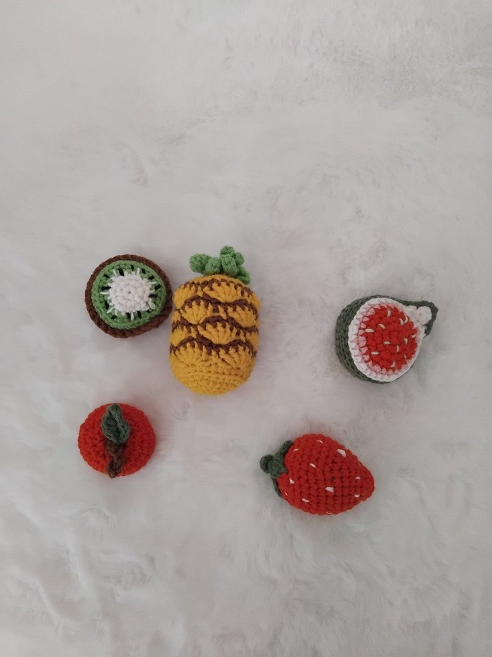 Bohem Tarzı Örgü Meyve Seti - Görsel 5