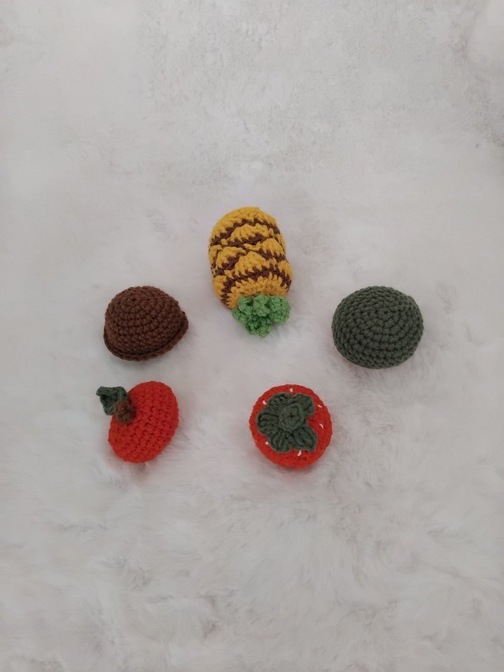 Bohem Tarzı Örgü Meyve Seti - Görsel 2