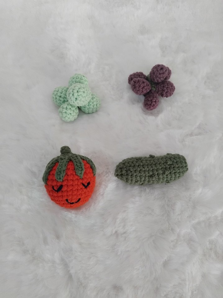 El Yapımı Örgü Sebzeler ve Meyveler - Görsel 3