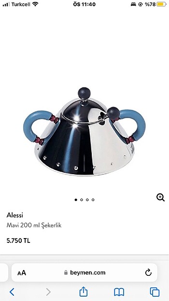  Beden Alessi Şekerlik