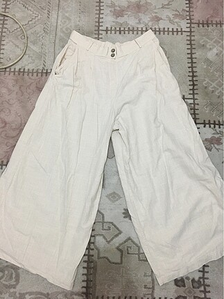 BEYAZ İNCE BOL PANTALON