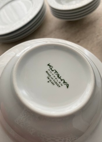 Beyaz Kabartmalı Yemek Tabağı Seti - Görsel 3