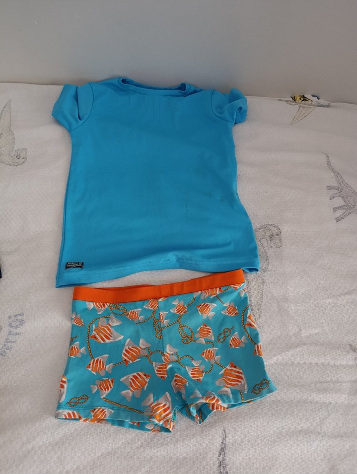 Turkuaz Desenli Erkek Çocuk Mayo Şortu - Görsel 3