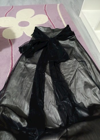 Siyah tüllü abiye etek - Görsel 5