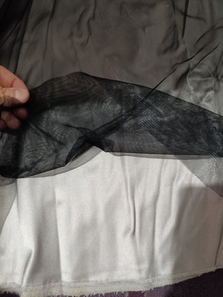 Siyah tüllü abiye etek - Görsel 4