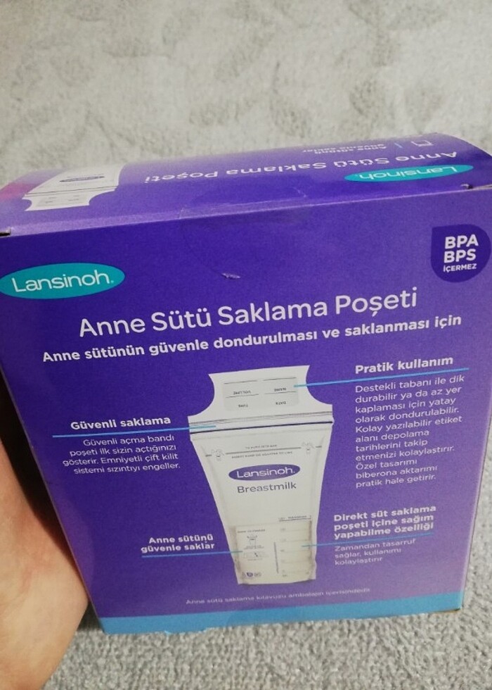 Lansinoh süt saklama poşeti - Görsel 3