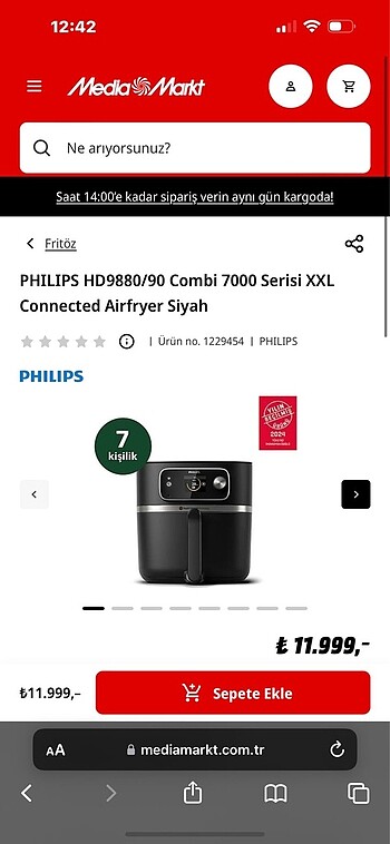  Beden philips combi 7000 serisi connected airfrey siyah