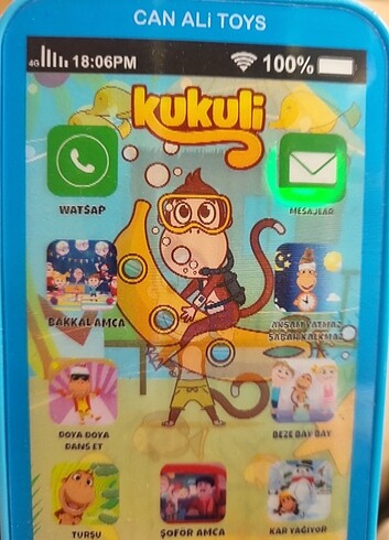 Beden Renk KUKULİ TELEFON MAVİ PEMBE ADET