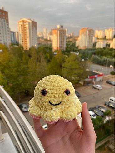 Renk - mod değiştiren minik peluş ahtapot oyuncak