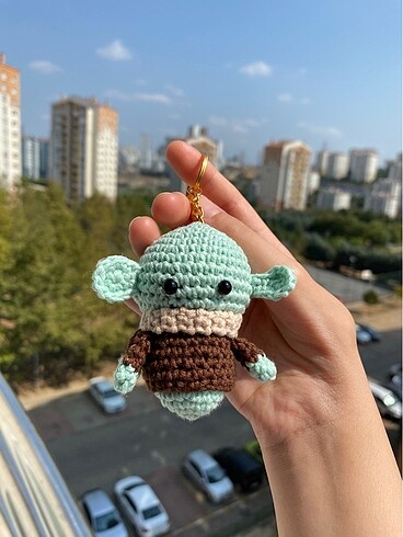 Baby yoda anahtarlık çanta süsü